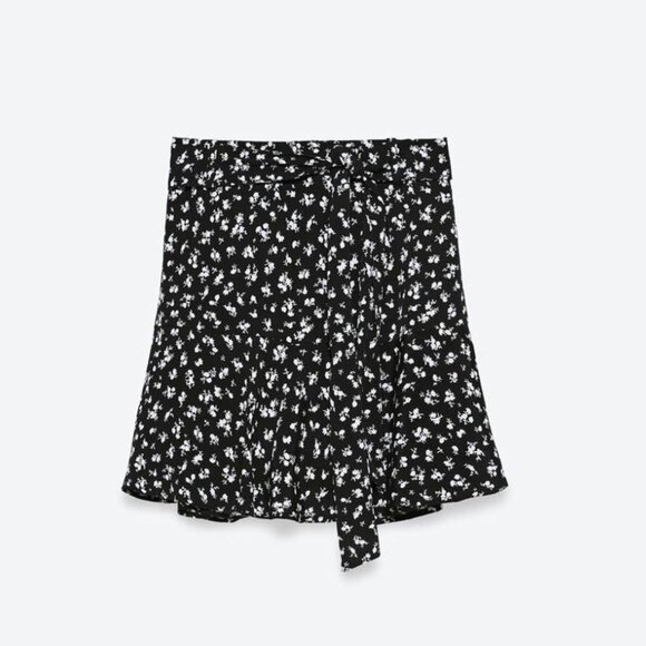 Zara Floral Print Flowy Mini Skort - Picture 1 of 3